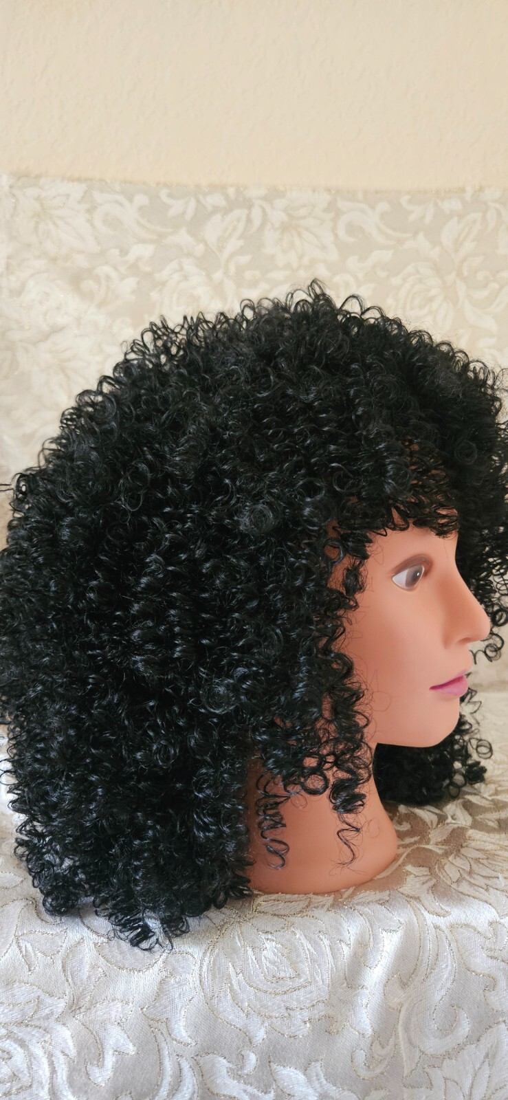 BHF Kinky Curly Wig 10″ High Breathable 150% Density Unisex-adult High Temperat