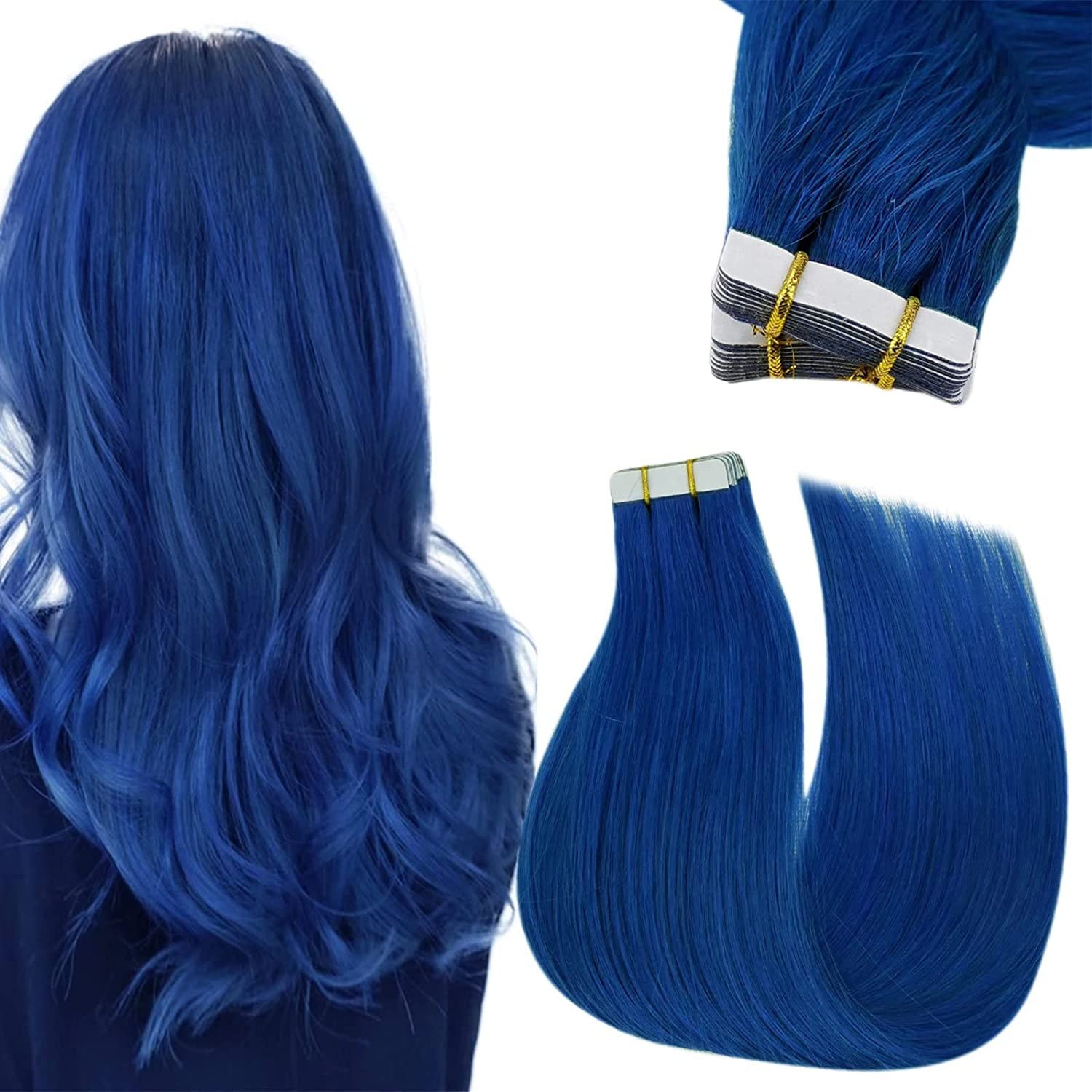 Tape In Remy Human Hair Extensions Invisible Seamless Skin Weft Thick Long 60pcs