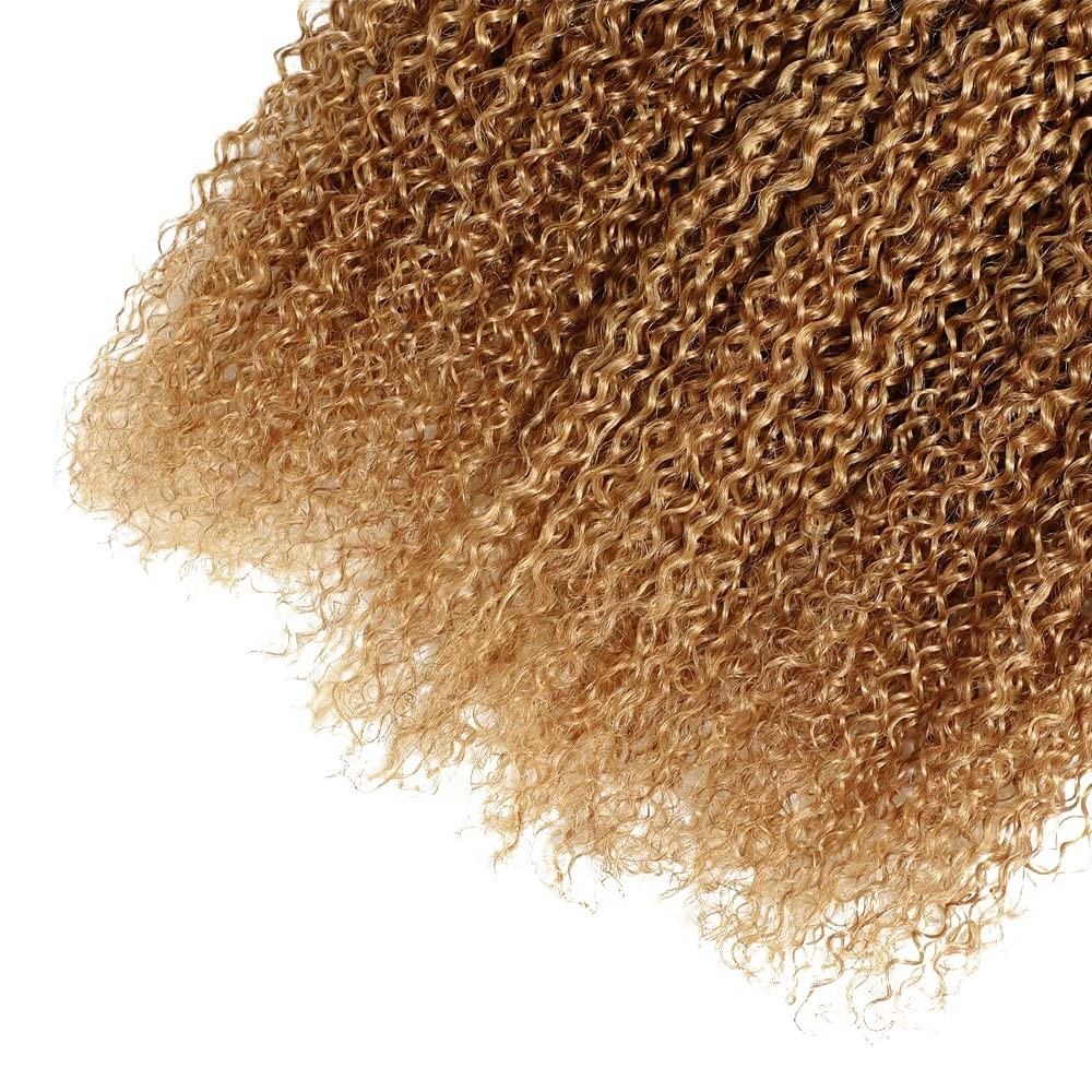 Niegmeag 1B/27 Omber Blonde Kinky Curly Bundles Human Hair Doubles Weft