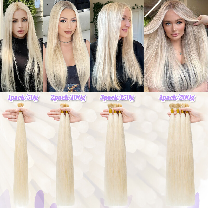 Highlight Stick I Tip Hair Extensions Real Human Remy Hair Full Head Thick 200g