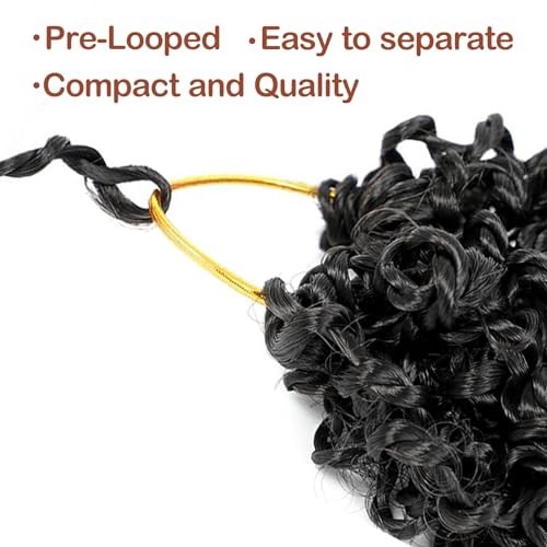 Yanky Twist Crochet Hair 9 Packs Mini Passion Twist Crochet 12 Inch 1B/30/27