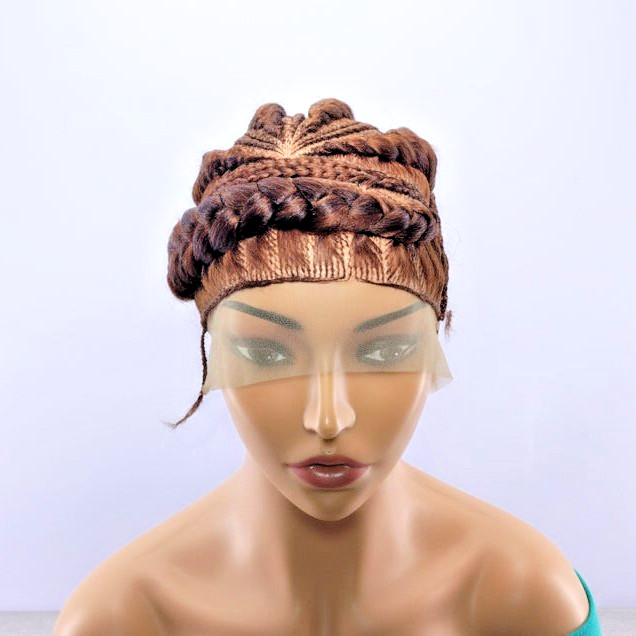 Braided Wig. Large Cornrow Braids. Full Lace with baby hair