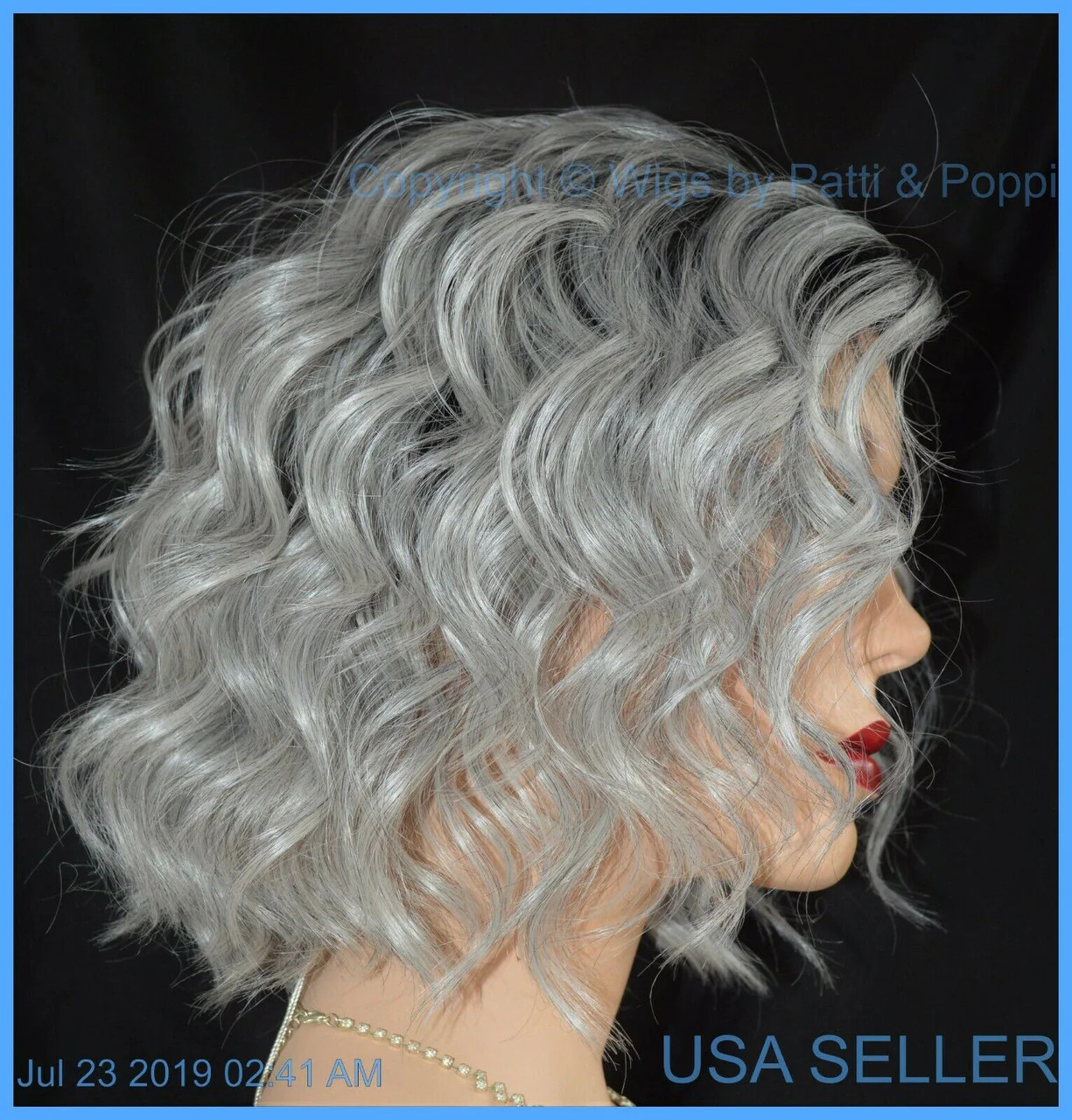 ATTITUDE RENE OF PARIS Orchid Wigs – LACE FRONT – New WAVY SILVER MIST ROOTED