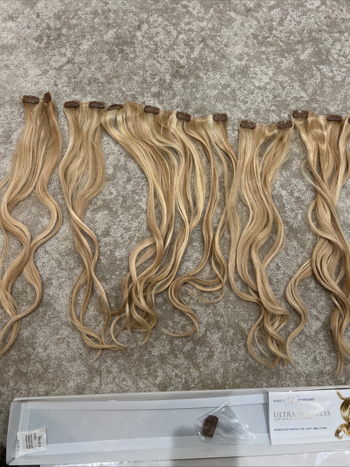Barely Xtensions Ultra Seamless Clip In Hair Extensions Blonde Frost 18 “