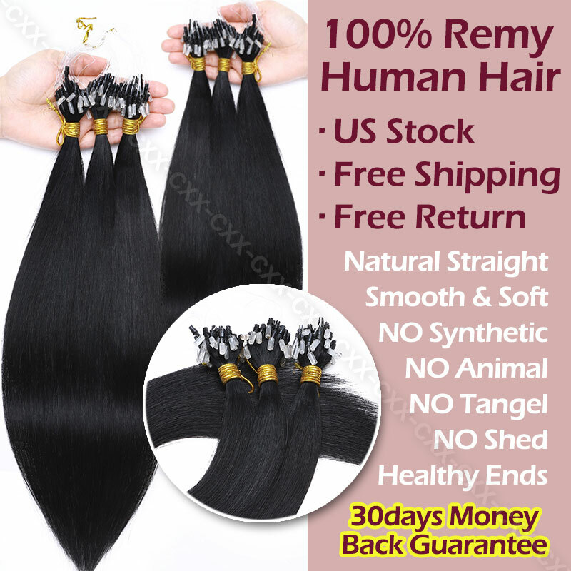 300S Micro Ring Beads Hair Extensions Easy Loop Micro Loop 100% Remy Human Hair