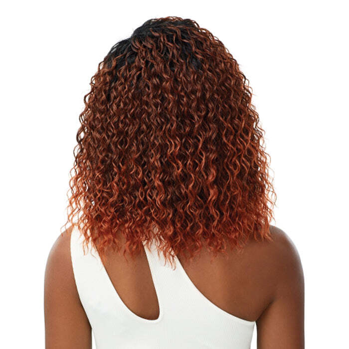 Outre Synthetic Quick Weave Wet & Wavy Style Half Wig – DEEP CURL 14″