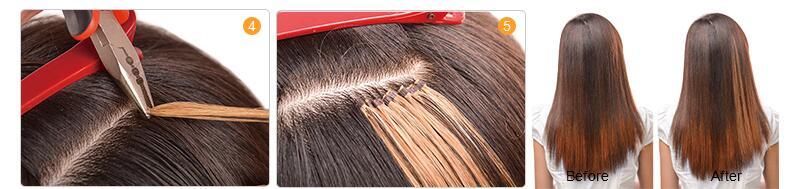 8A 50/100S Double Drawn 100% Remy Human Hair Extensions Loop Micro Ring Beads