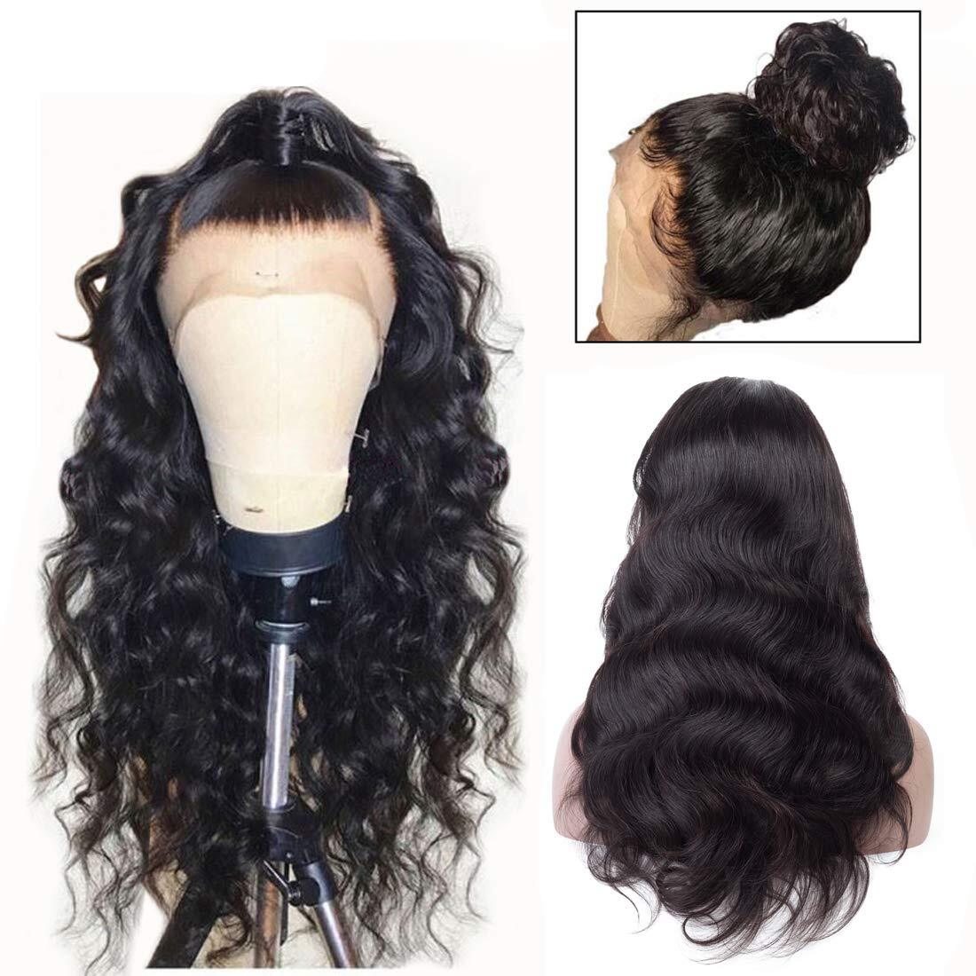 20 inch full lace Brazilian Human Hair Wig Pre Plucked body wave small cap 21.5″