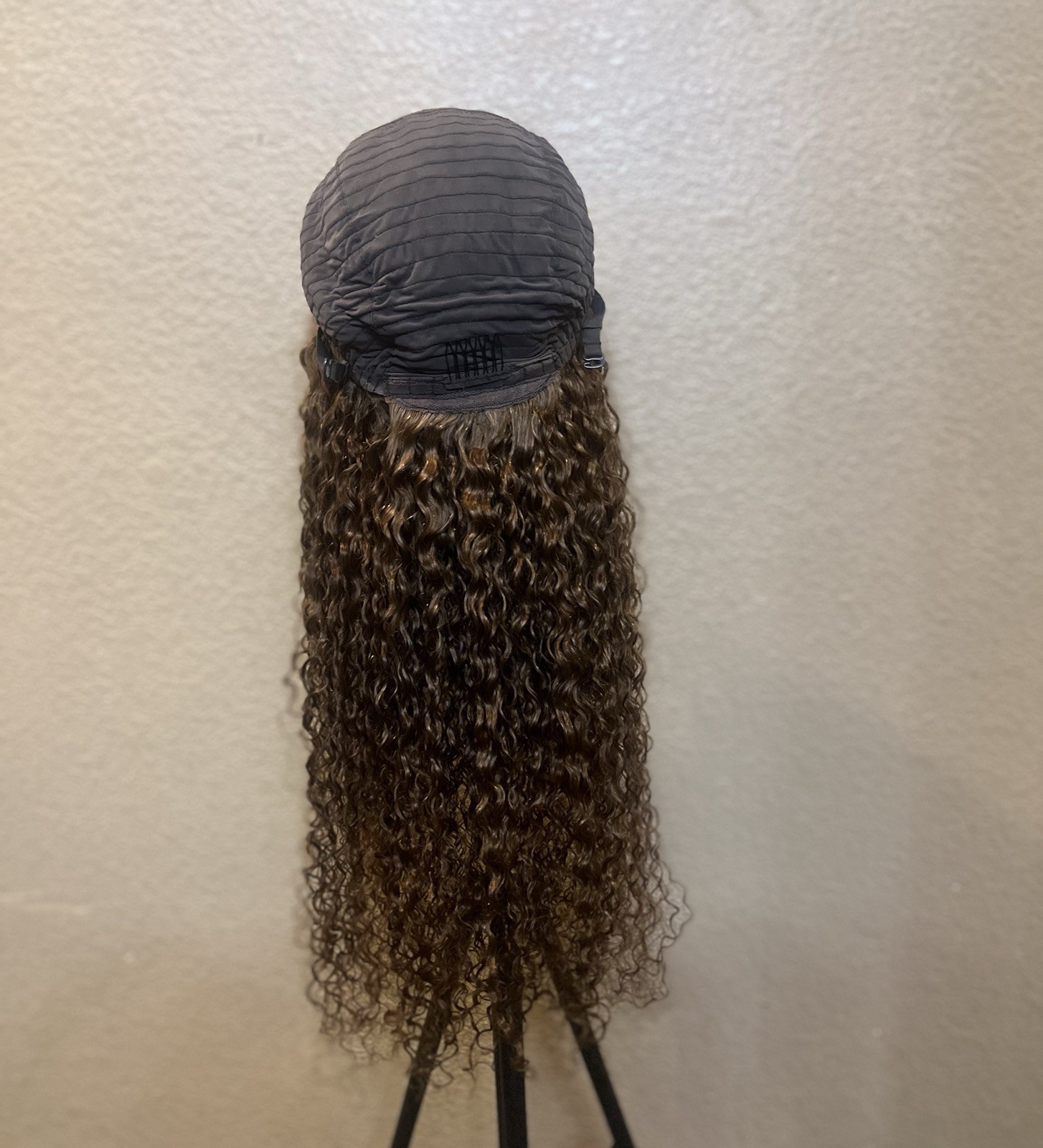 24” Human Hair 13×4 Lace Front Wig | 180% Density Jerry Curly | Dark Brown