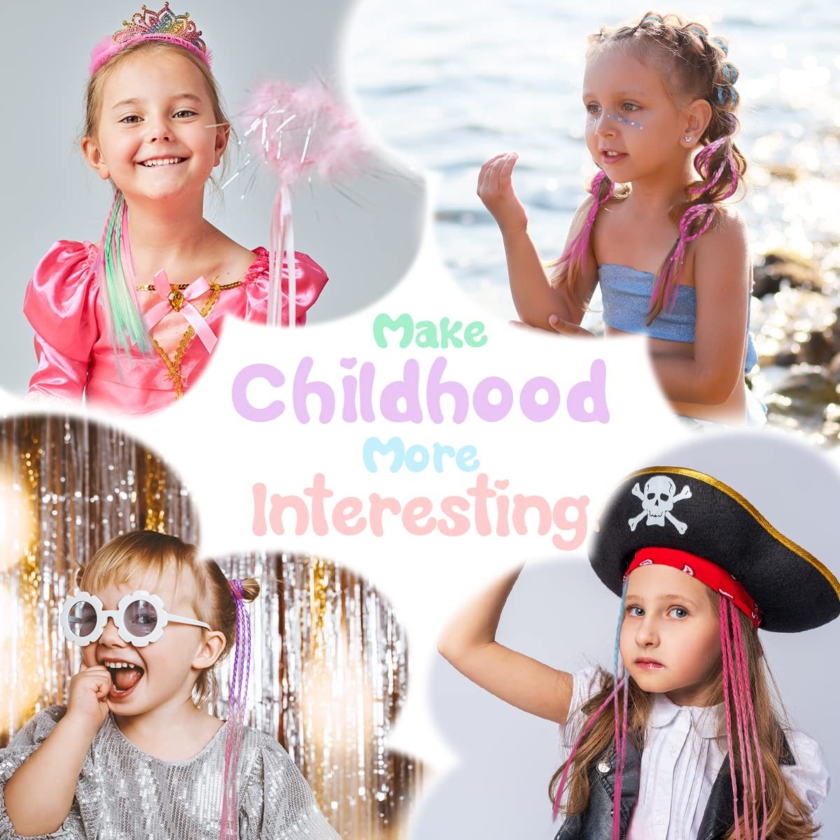 Hair Accessories for Girls, Colored Hair Extensions for Kids, Hair Stuff for …
