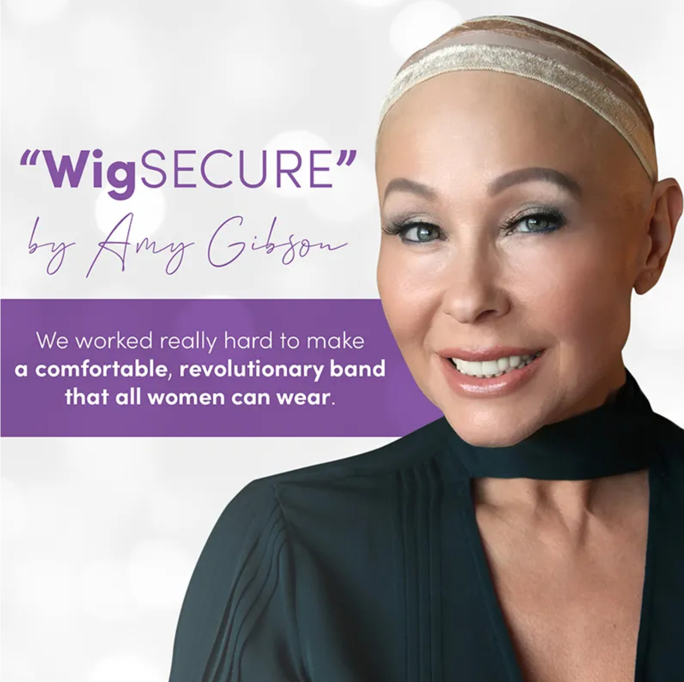 WIG SECURE by Amy Gibson, Beige/Blonde or Chocolate/Brown, WIGSECURE, New