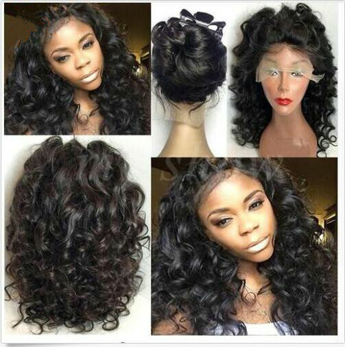 Loose Deep Wave Curly Wigs Human Hair FULL LACE Wigs Glueless Pre Plucked 8-22″