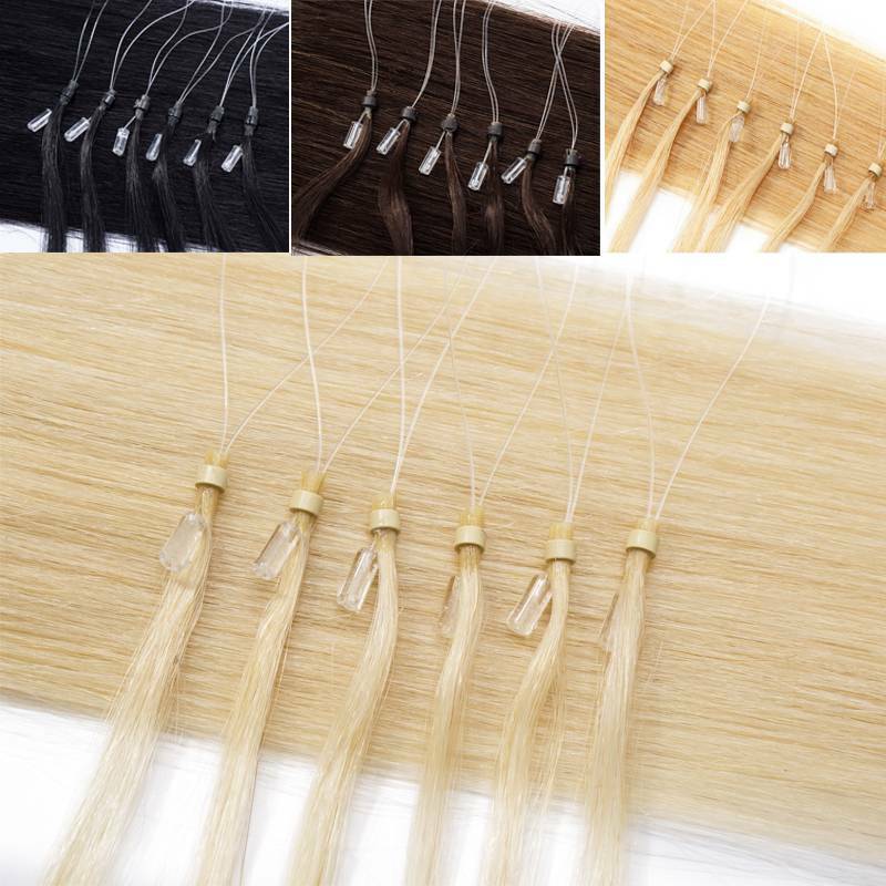 Micro Loop Remy Human Hair Extensions Microlink Bead Tip Balayage Full Head 150G