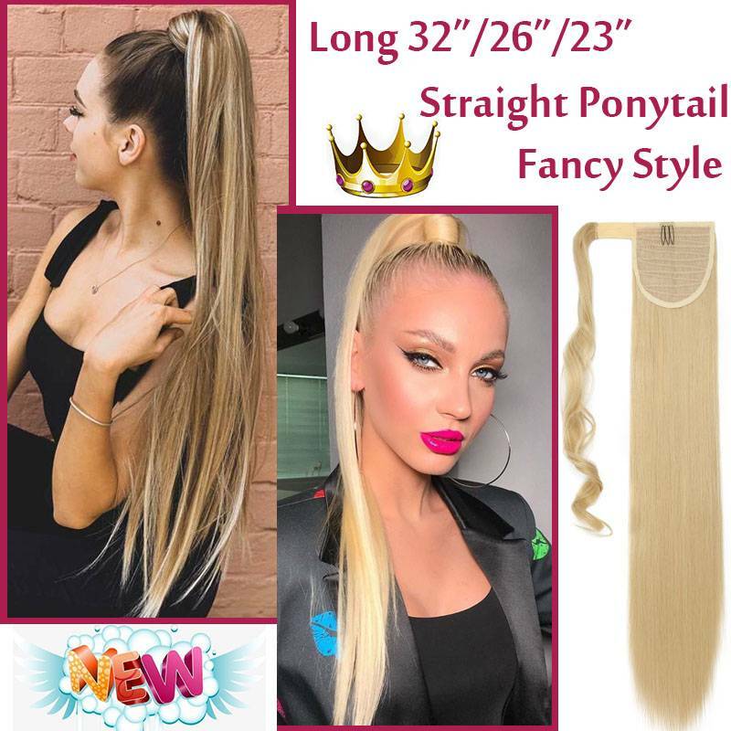 1PCS Hair Ponytail Clip In Hair Extensions Real as Human Wrap Around Pony Tail