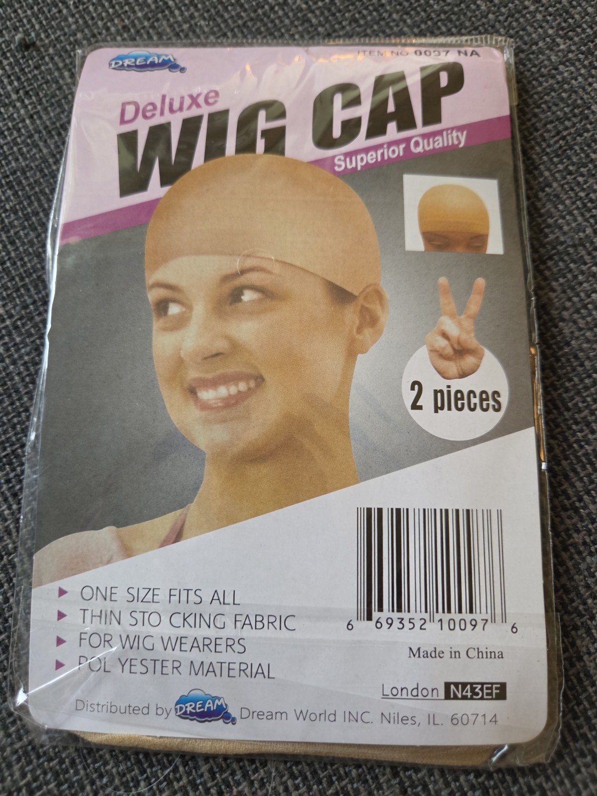 Dream deluxe Wig Cap 0097 2 Pieces One Size Fits All Polyester Superior Quality
