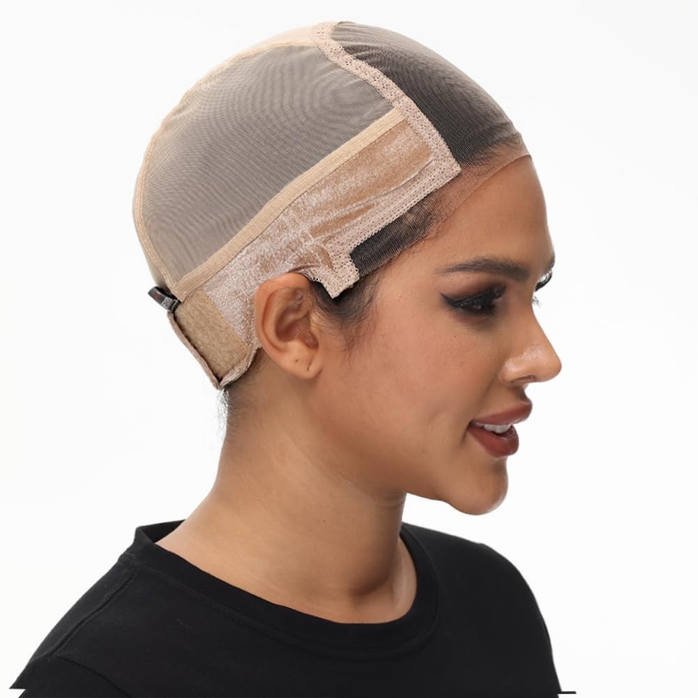 PORSMEER Wig Cap with Grip Band for Keeping Wigs in Place, More Full Nude