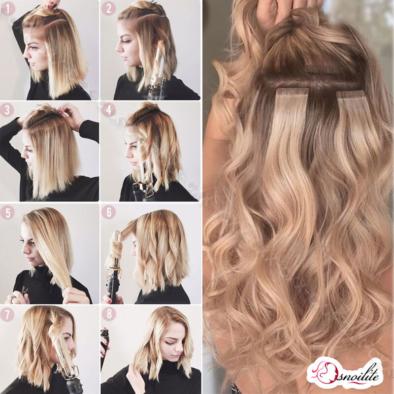 Thick 200g 80pcs Tape In Remy Human Hair Extensions Skin Weft FULL HEAD Ombre S