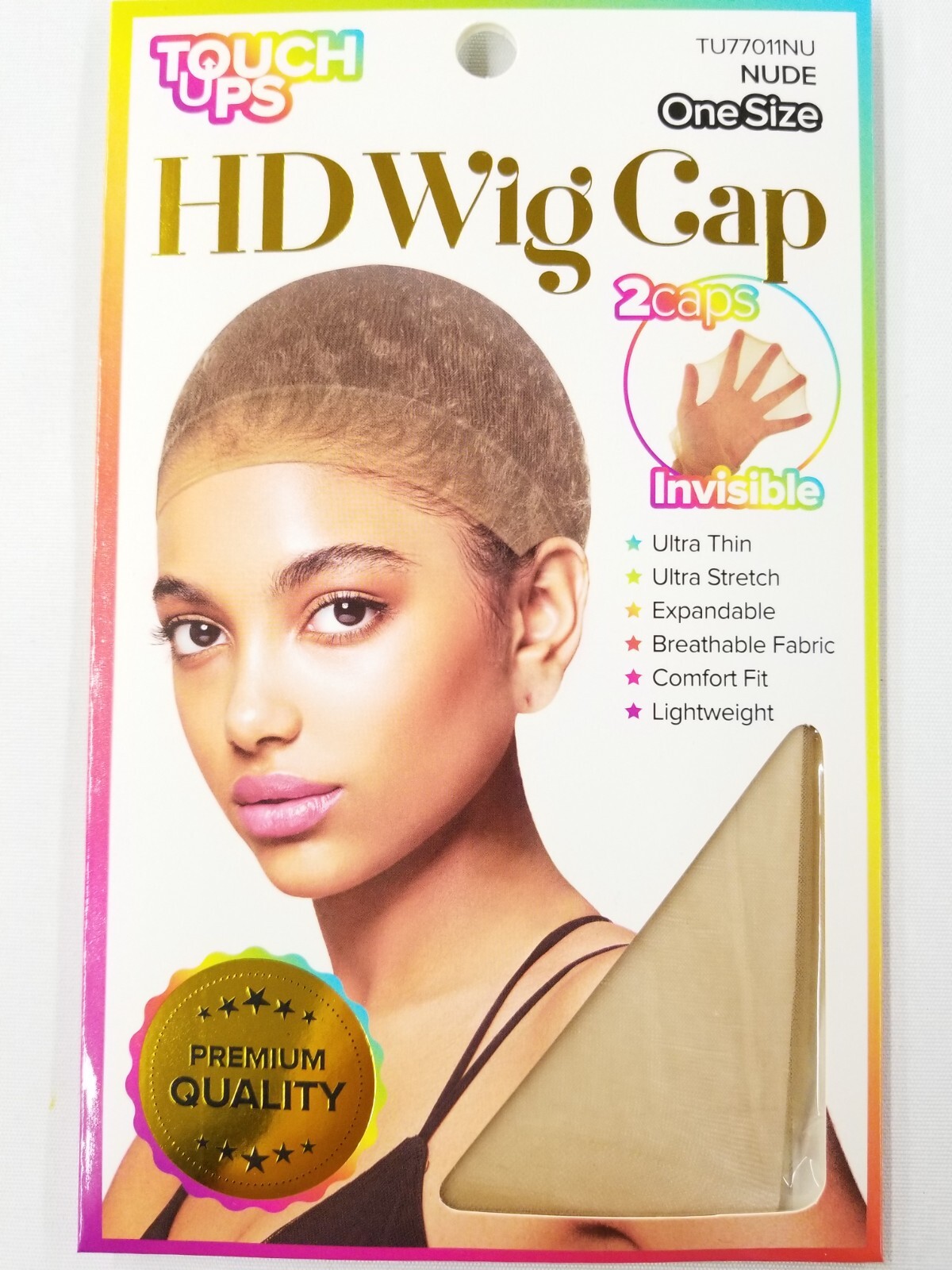 Touch UPS 2 PCS Wig Cap Liner Stocking Stretch HD Invisible Wig Cap One Size