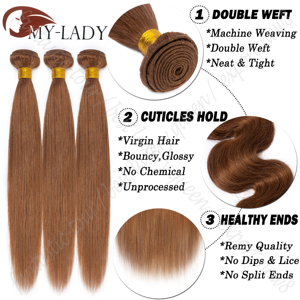 100% Real Remy Human Hair Extensions 100g/300g/400g THICK 3/4Bundles Weaves Weft