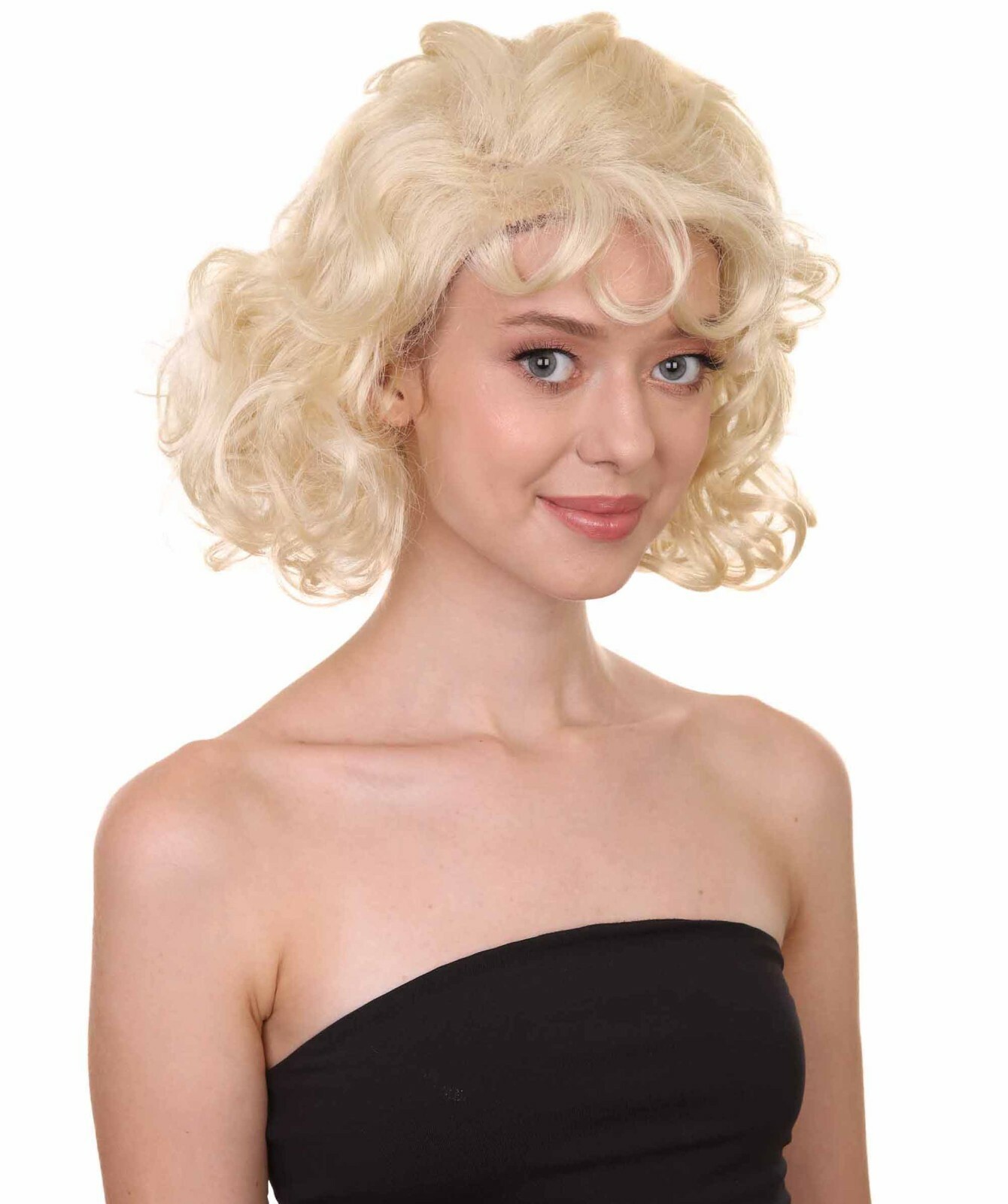 50’s Curly Wig | Blonde Vintage Wig | Premium Breathable Capless Cap HW-1584A