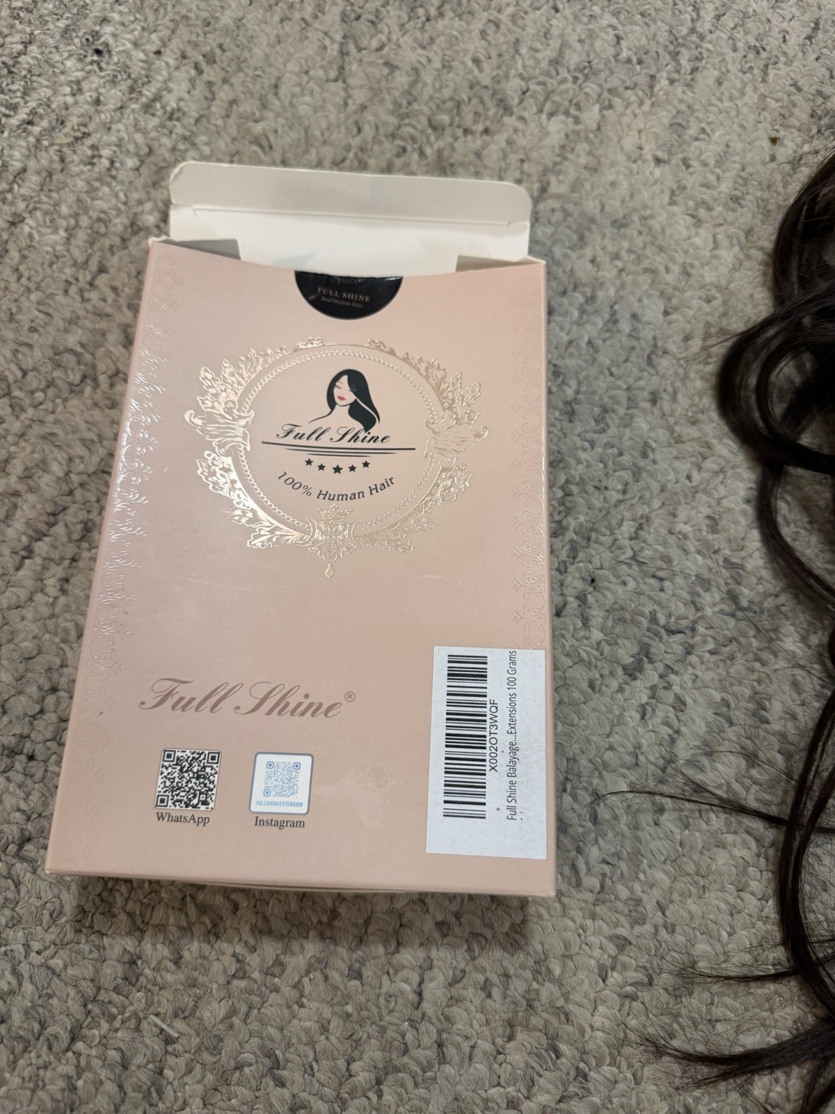 Full Shine 100% Human Hair Sew In Extensions Dark Brown Wavy 20” 100g