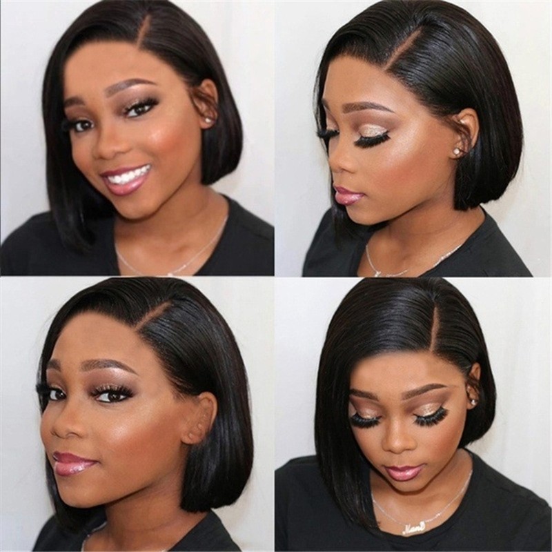 35cm Strong Bob Cut Wigs Synthetic Fibre Natural Lookings Side Parting Hairpiece