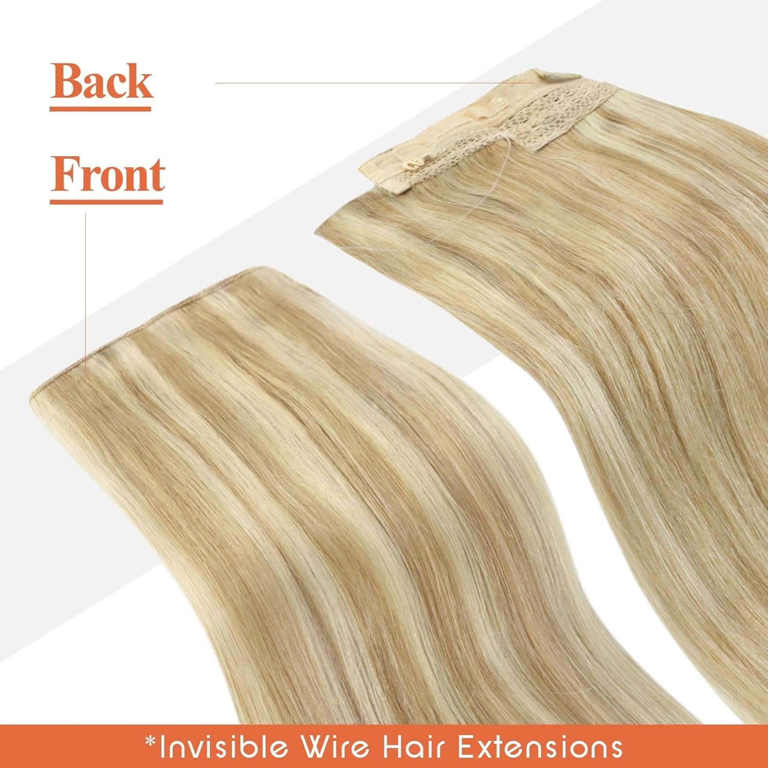Sunny Hair FISHLINE 14″ Highlighted Honey Blonde Wire Hair Extensions FP P27-613
