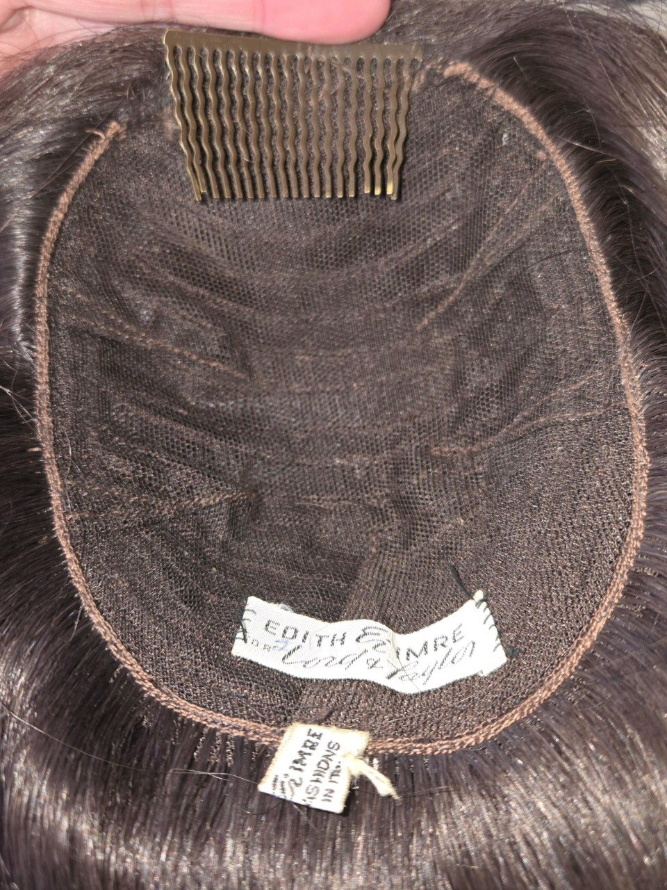 Vintage 1960s EDITH IMRI LORD & TAYLOR Human Hair Wiglet Original Box Italy