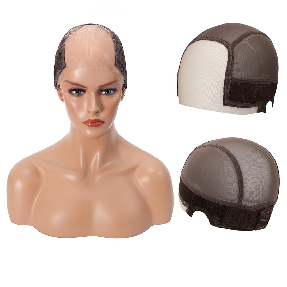 Wig Cap for Women Non-Slip, HD Lace Front Grip with Adjustable brown