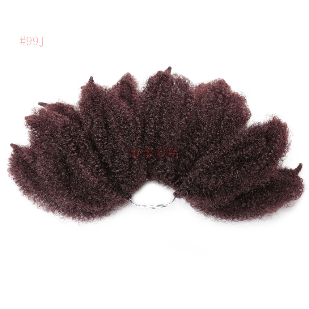 8″ Afro Kinky Curly Crochet Hair Bounce Marley Braids Hair Extensions Synthetic