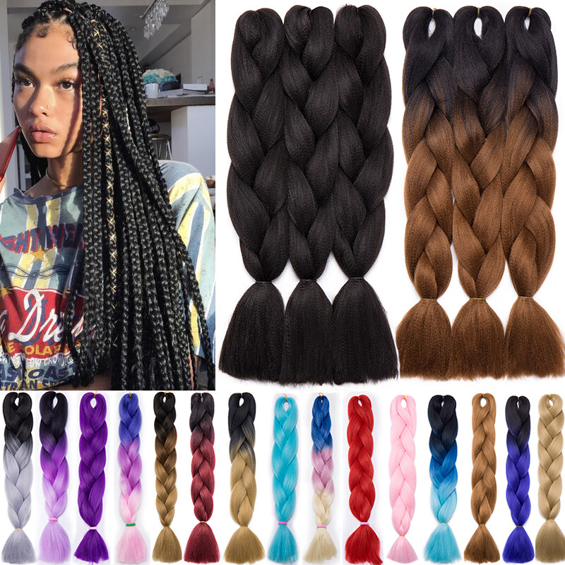 Box Braid Ultra Hair For Jumbo Braiding Extensions Crochet Ombre Kanekalons LC5