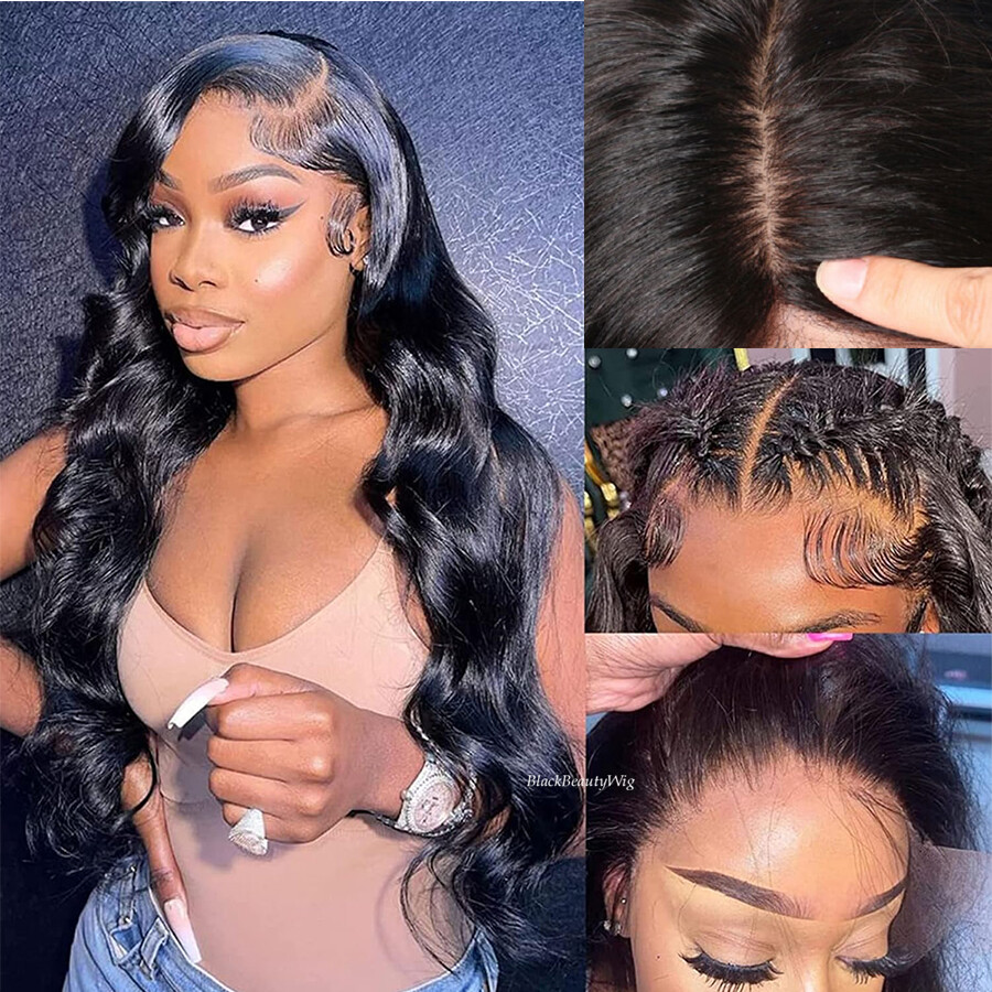 Long Body Wave 5×4.5 Silk Top Full Lace Human Hair Wig Pre Plucked 180% Density