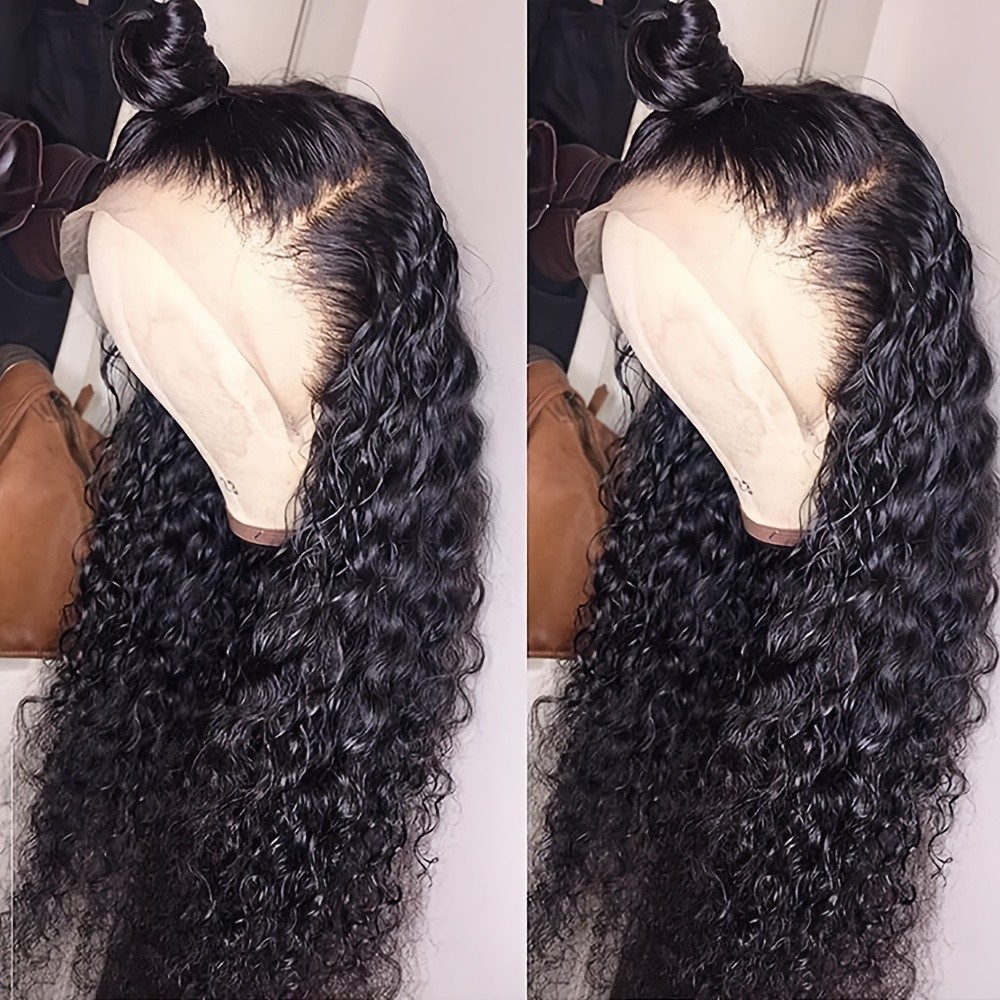 Women Long Loose Curly Lace Front Wigs Synthetic Hair 13×4 Free Part Pre Plucked