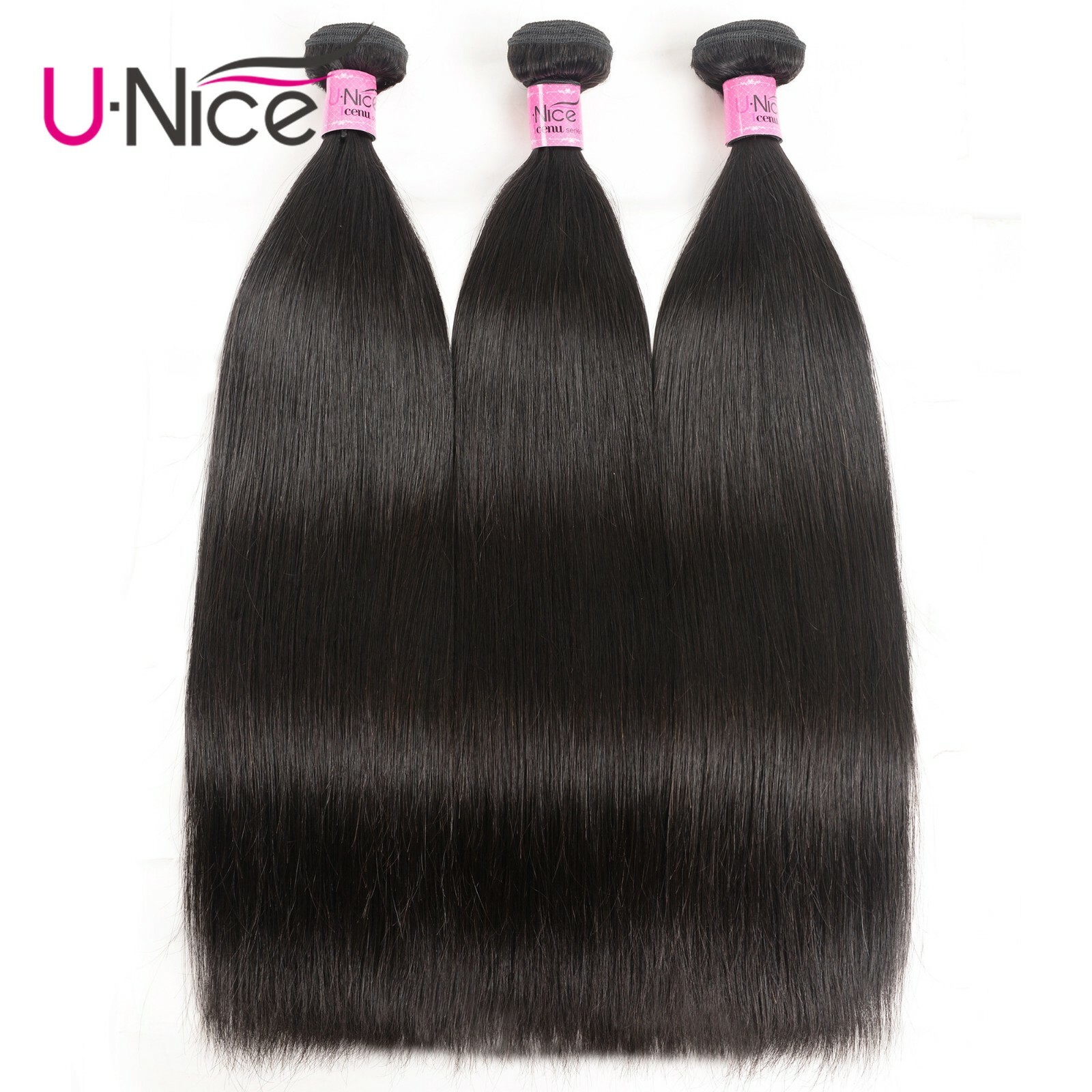 UNice Peruvian Straight 3 Bundles Human Hair Extensions Virgin Hair Weaves Wefts