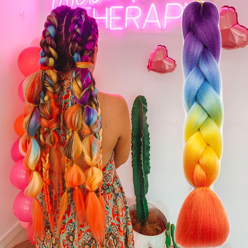 24″ Afro Box Braid Hairpieces Synthetic Jumbo Braiding Hair Extension Twist Hair