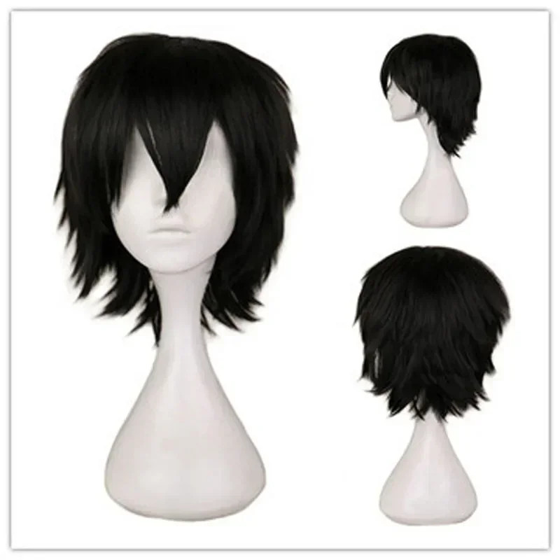 Universal Short Cosplay Wig Silver Red Pink Blonde Grass Green Black Straight