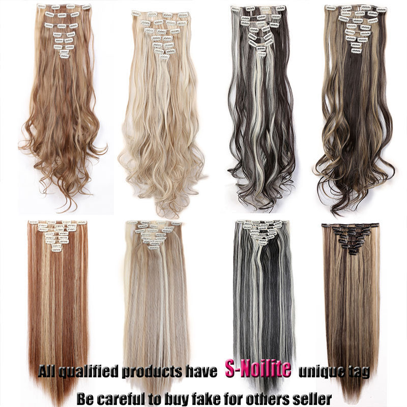US SELLER Real Thick Full Head Clip In Hair Extensions 8Pcs Long Hair Extentions