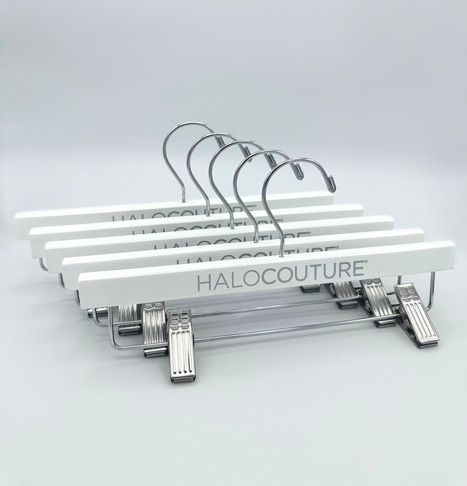 Halo Couture Extensions Hanger (Pack of 10, 20, 50, or 100 Wooden Hangers)