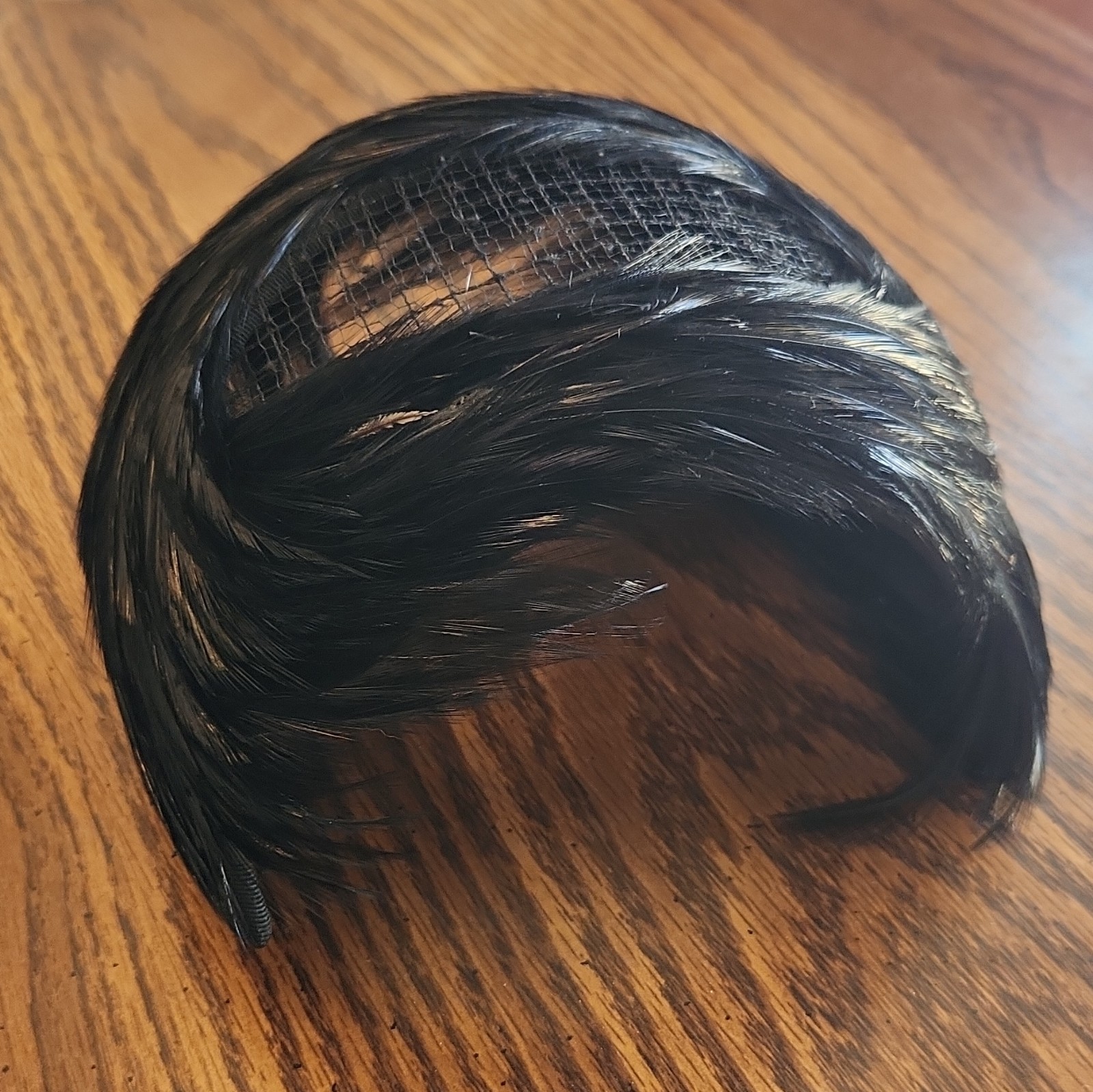 Synthetic Black Straight Hairpiece/Toupee Elastic Band Classic Cap 7 in Unisex
