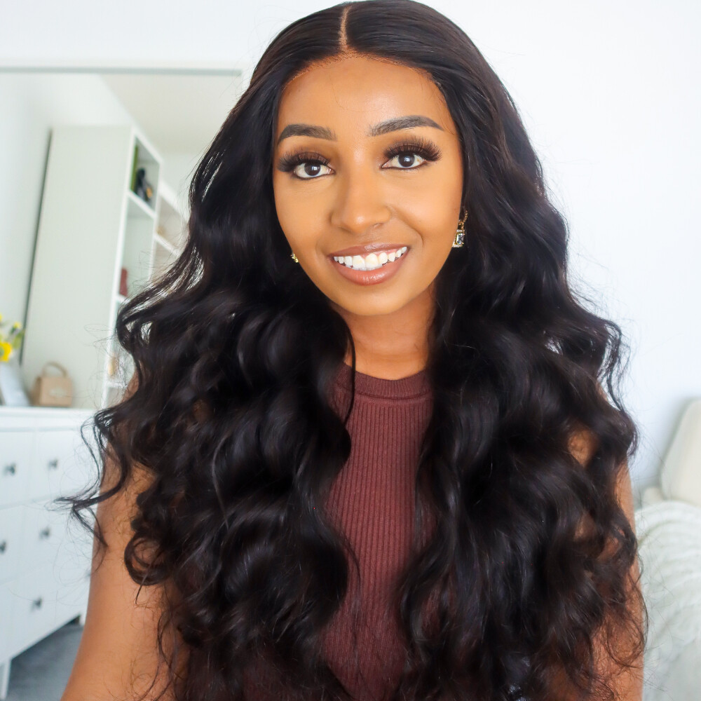 UNice Cambodian Glueless Wear and Go Wig Body Wave Lace Front Human Hair Wig 12A