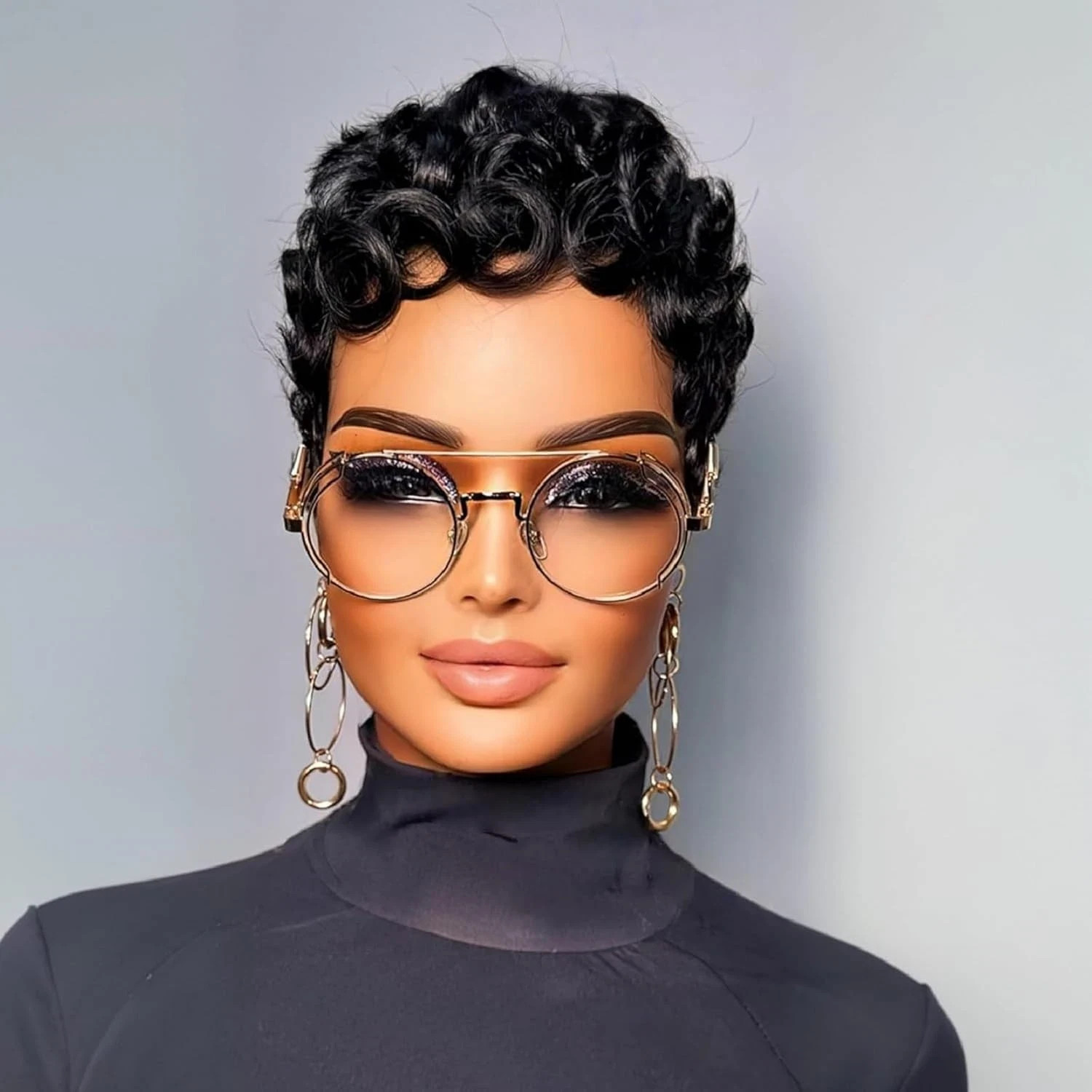 Short 6″ Pixie Cut Wig Human Hair for Black Women Glueless