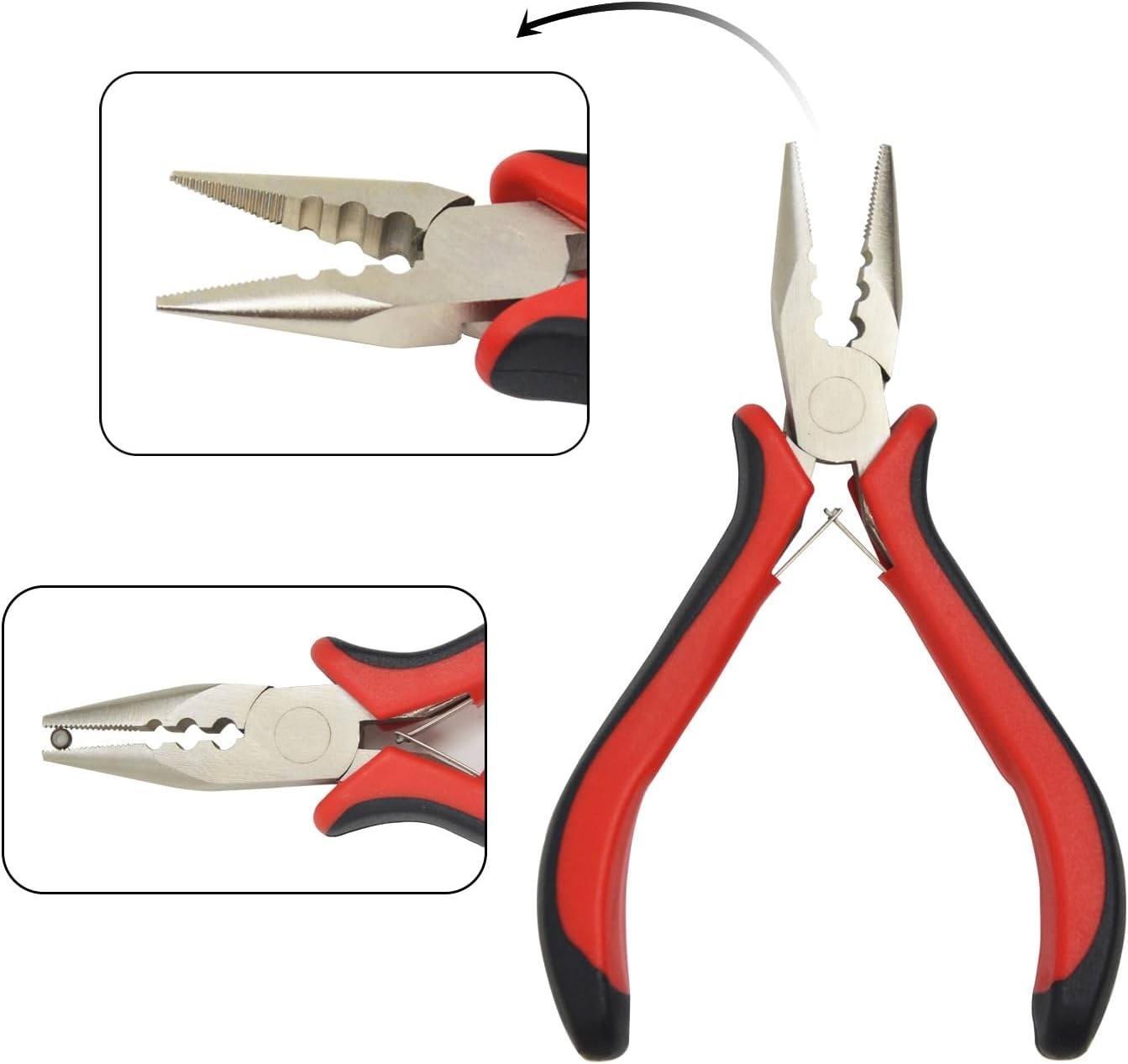 Compact Hair Pliers for Professional Use with Comfortable Grip and Safety Tips