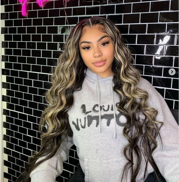 Long Wave Black Blonde Mixed Remy Lace Front 100% Real Human Hair Wig Glueless
