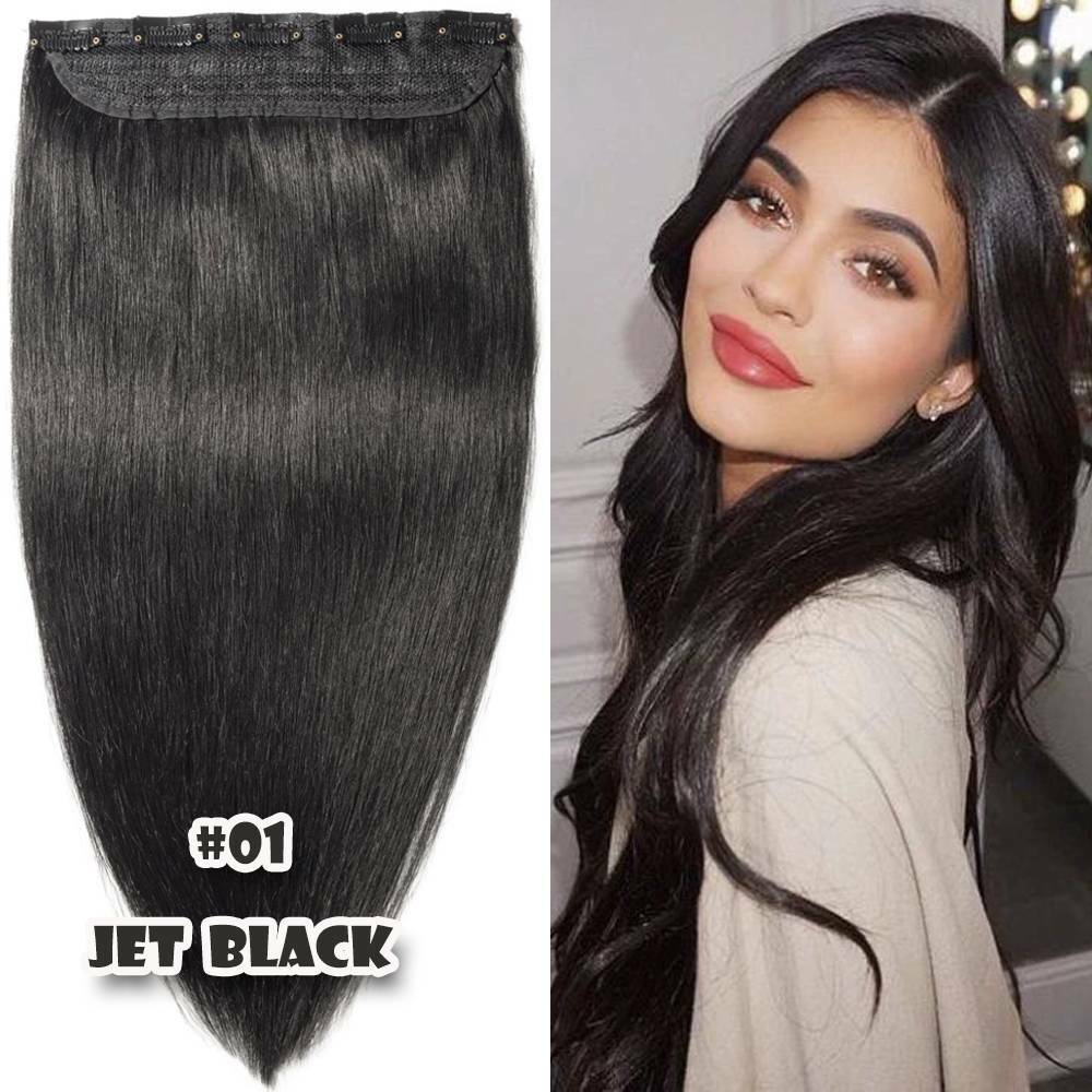 Real Thick 100% Remy Human Hair Weft Extensions Clip in One Piece CLEARANCE Soft