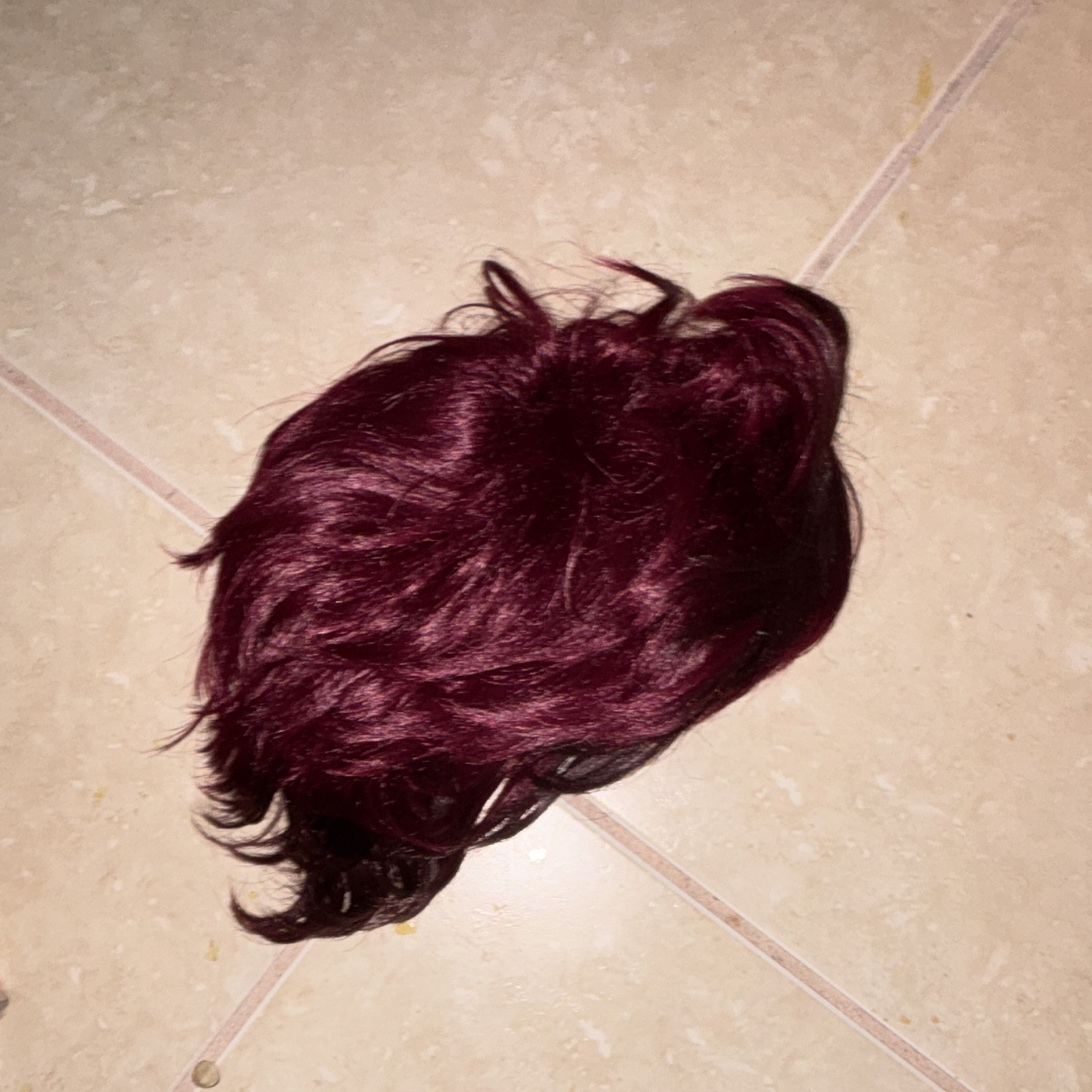 Burgundy Straight Bob Synthetic Wig Classic Cap w/ Adjustable Strap, One Size