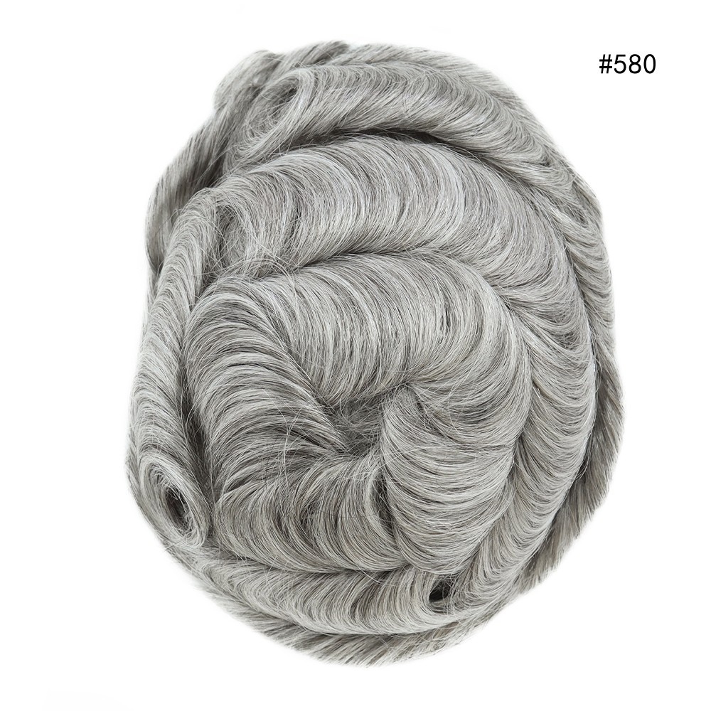 Toupee For Mens Human Hair Repelecment System Lace Ultra 0.03Thin Skin Hairpiece