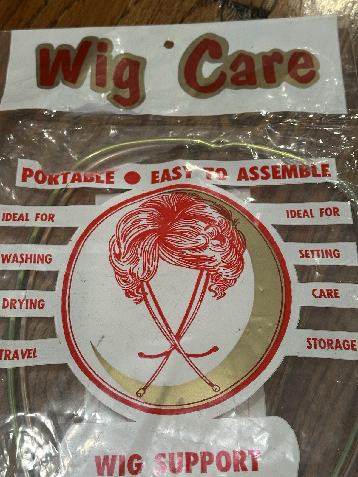 Vintage Wig Care Support Stand Portable Made In USA Wire