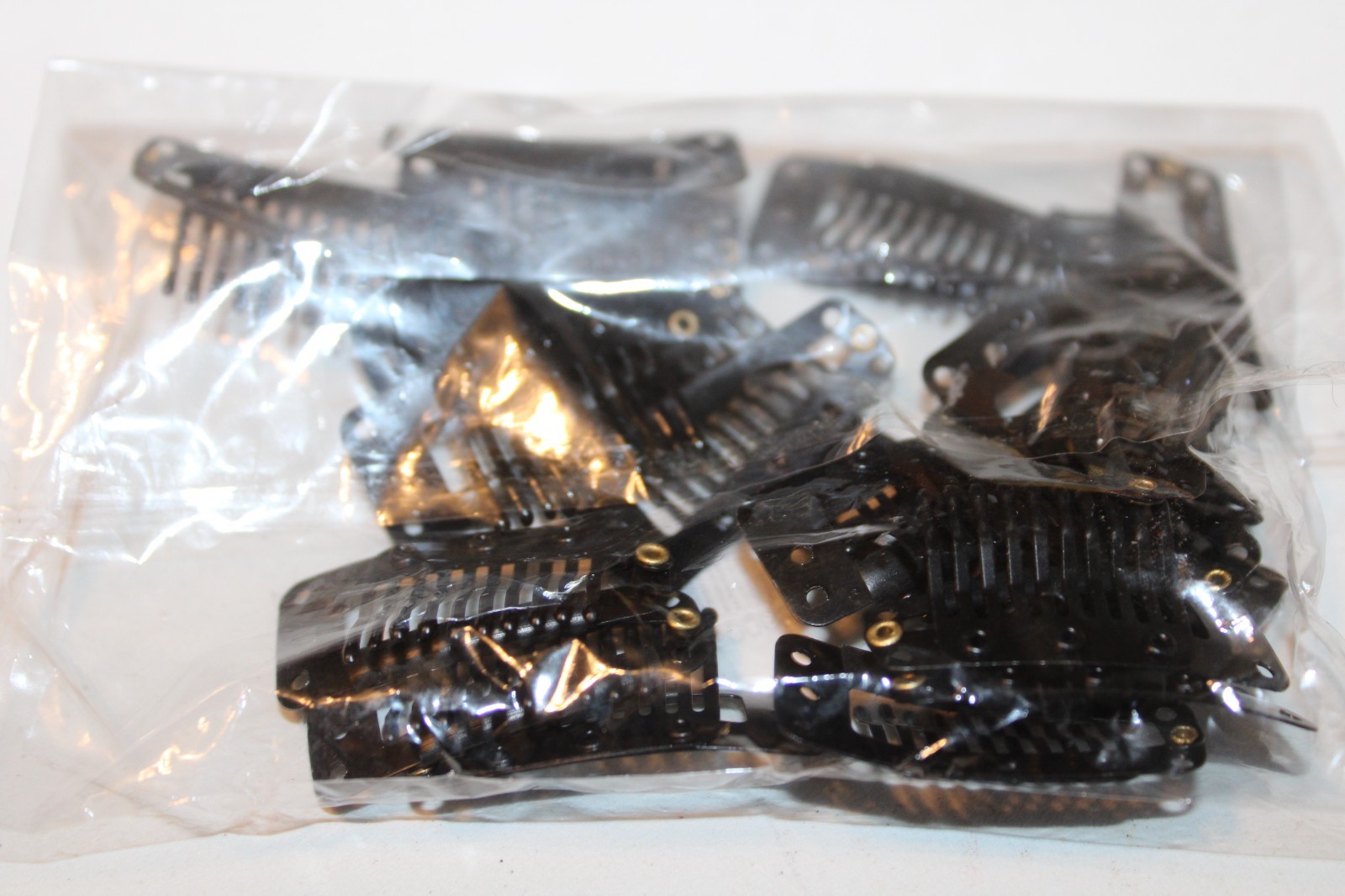 Black Metal Hair Piece Extensions Toupee Wig Clips x 20