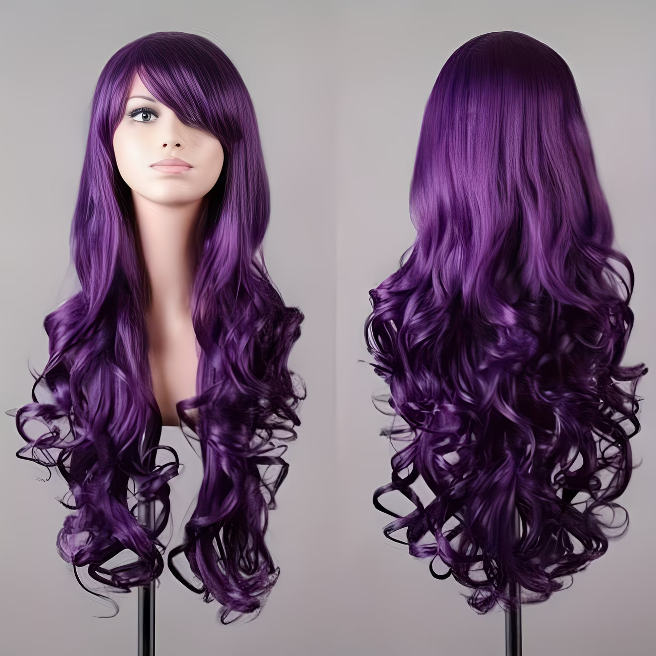 💜💜PURPLE 28in LONG, WAVY, WIG, HIGH QUALITY FAST SHIPPING…💜💜