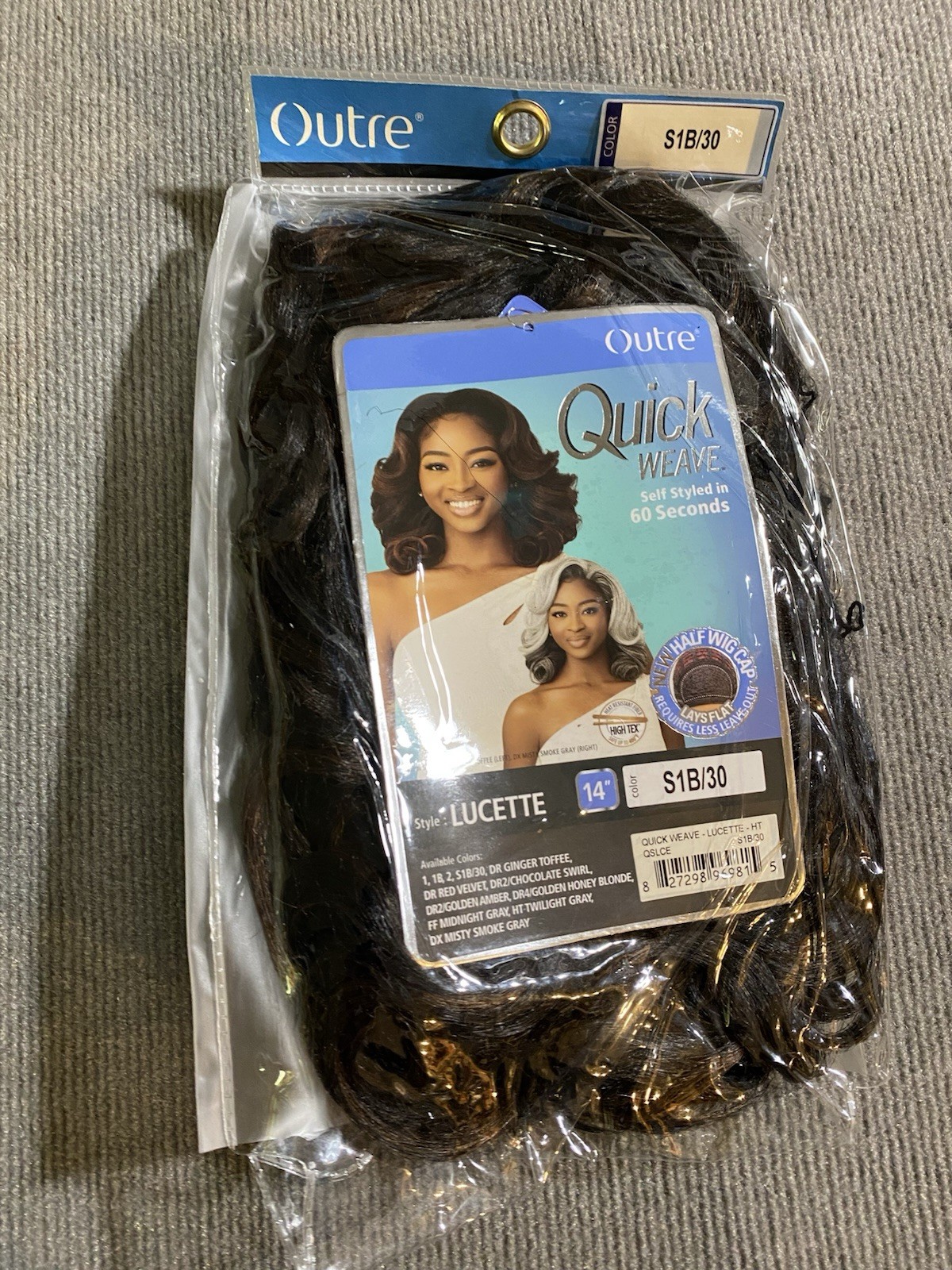 Outre Quick Weave LUCETTE Color S1B/30 Beautiful Synthetic Wig Hair NIP 14″